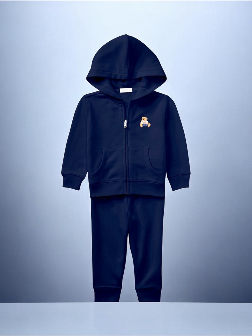 Ralph Lauren POLO Bear French Terry Hoodie & Pant Track Set | 12 Mos | Preowned